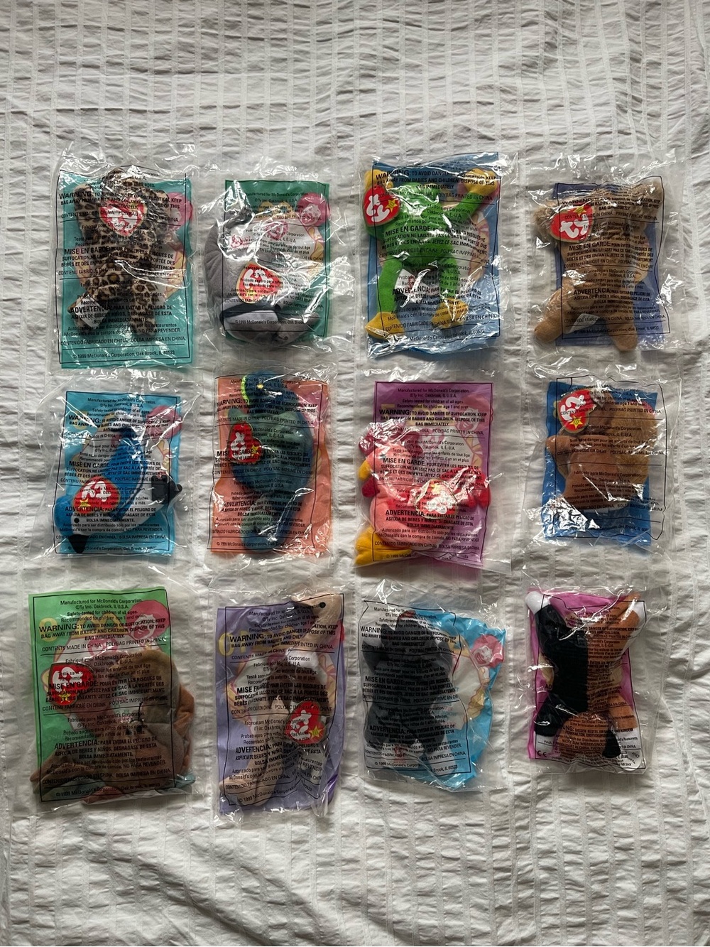 McDonald’s 1999 Ty Teenie Beanie Babies Complete Set (12) - Picture 2 of 2